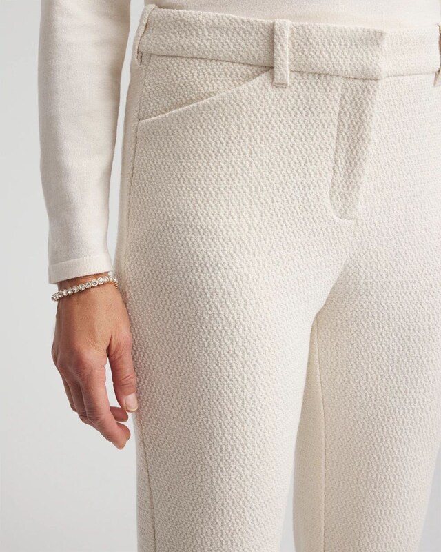 Matelasse Slim Tapered Ankle Pants - image 4